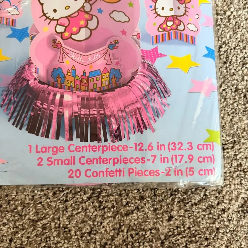Hello Kitty Table Decorating Set 3 Pieces New Party Kids Girls